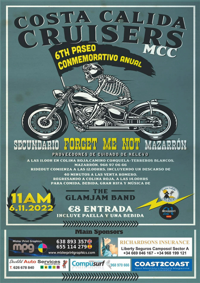 6º Paseo conmemorativo anual Costa Cálida Cruisers MCC - Mazarrón [06 Noviembre 2022] 20221116