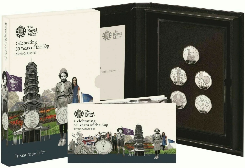 Celebrating 50 Years of the 50p 2019 UK 50p Proof Coin Set British Culture 50_yea10