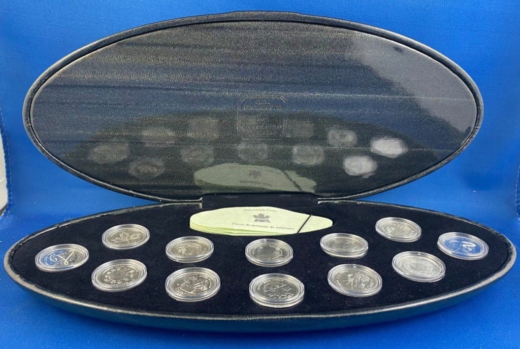 2000 Millennium Quarters Sterling Silver 12-Coin Set Royal Canadian Mint Millen11