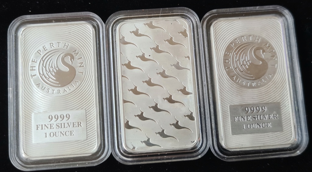 1 oz Minted Silver Kangaroo Bars Silver12