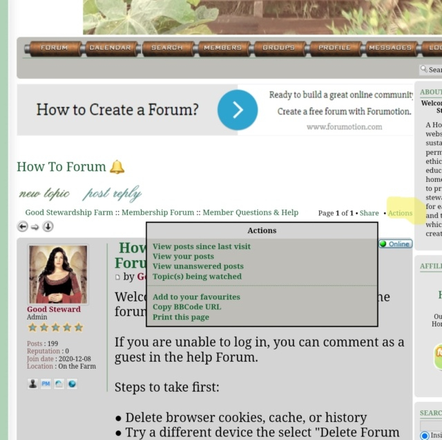 How to use the Forum Screen17
