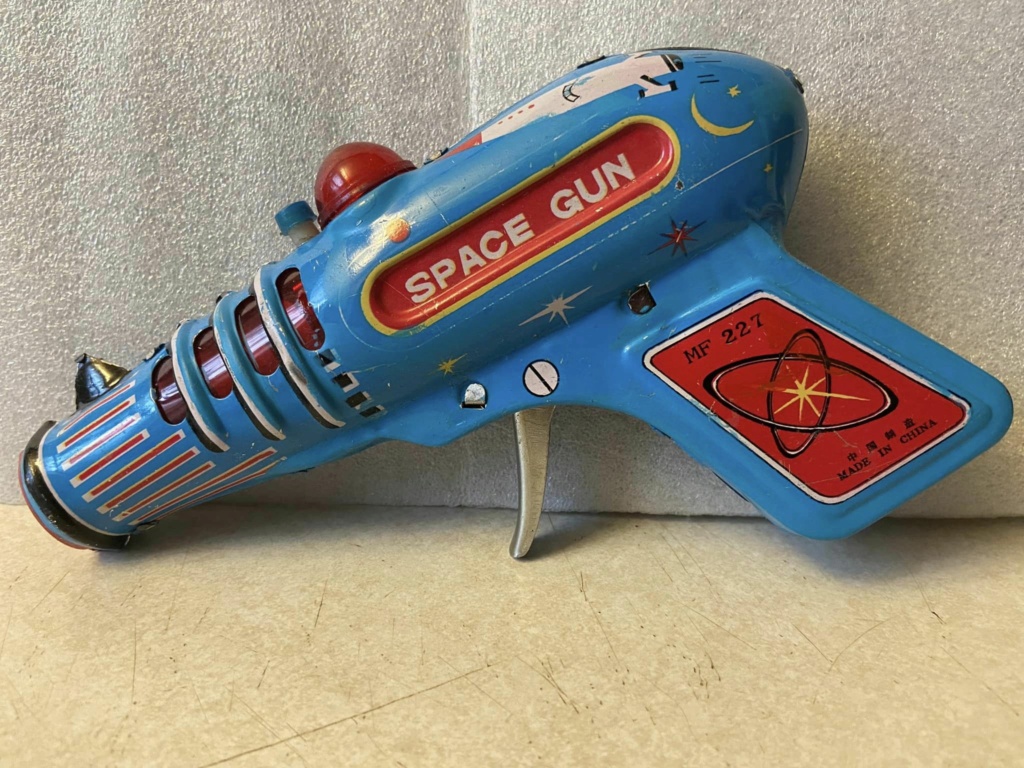 Space Gun MF 227 - Pistolet laser jouet vintage 50s 60s made in china tin toys 41497810