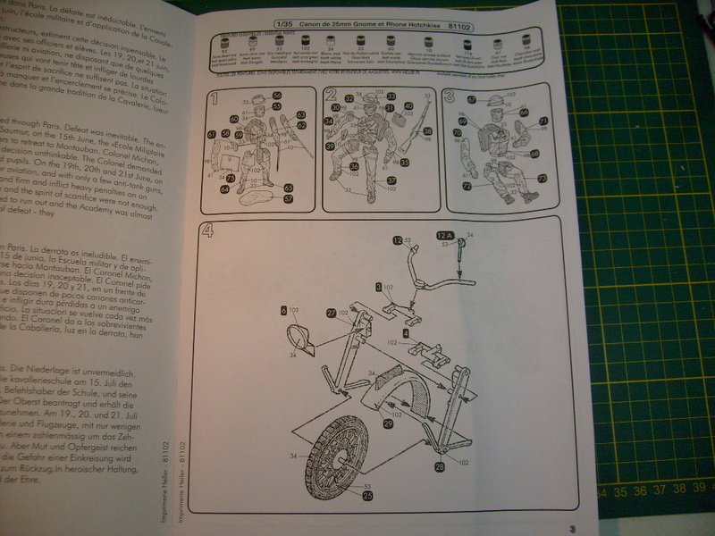 Canon de 25mm , mitrailleuse HOTCHKISS , sidecar GNOME ET RHONE 1/35ème Réf 81102 S7307216