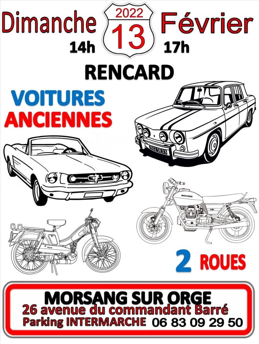 Rencard : 2 roues et voitures anciennes - Le 13 à MORSANG SUR ORGE (91) 02-mor10