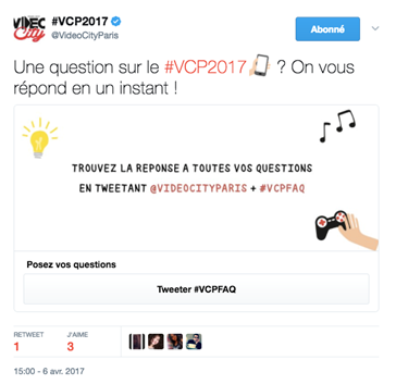 Twitter et Vidéo City Paris enrichissent l'expérience de l'événement #VCP2017 Cid_im11