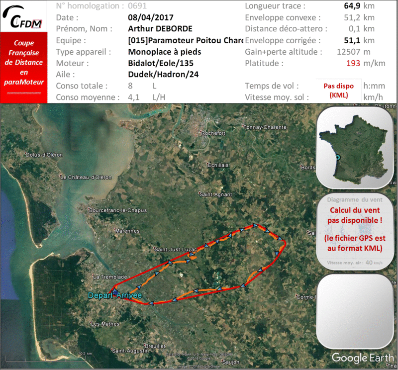 0691 - 08/04/17 - Arthur DEBORDE - 51,1 km - homologué 22_fi349