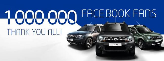  Dacia dépasse le million de fans facebook. S1-dac11