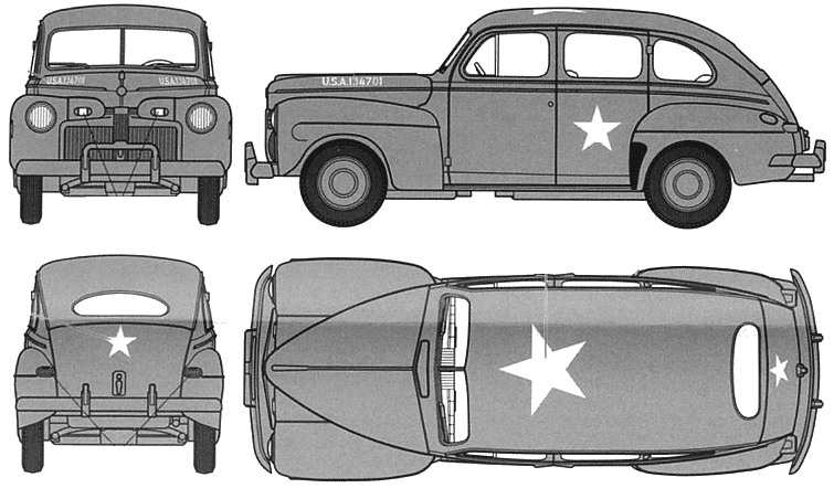 GAZ M20 cabriolet (1.72 Military Wheels #7261) Ford-f10