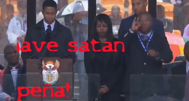 FUNERAL MANDELA Y UN SATÁNICO INTÉRPRETE Nma11