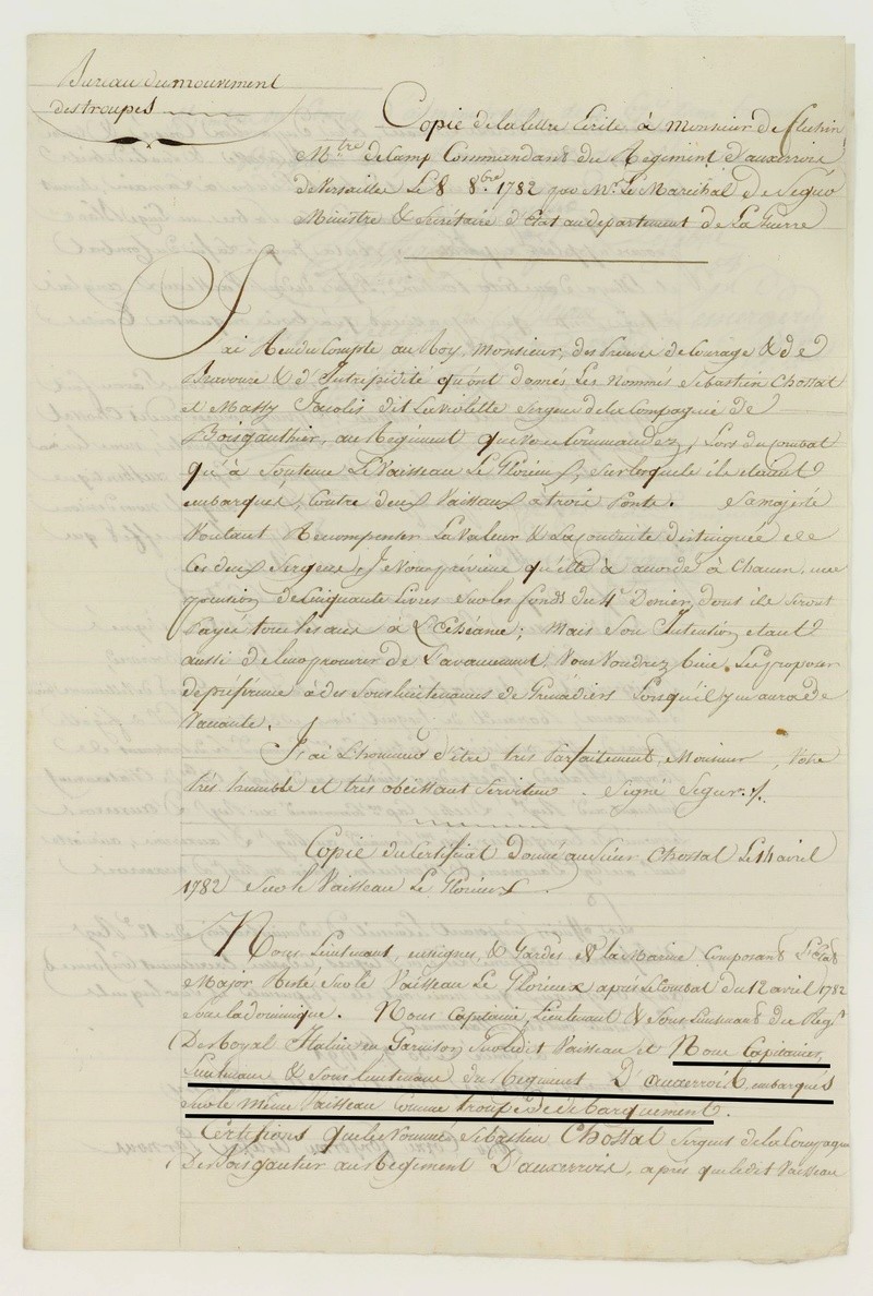 Régiment du Languedoc et d'Auxerrois 1778 1783 Dossie11
