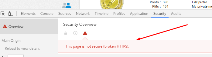 Forum seems unsafe with Chrome  Scree130