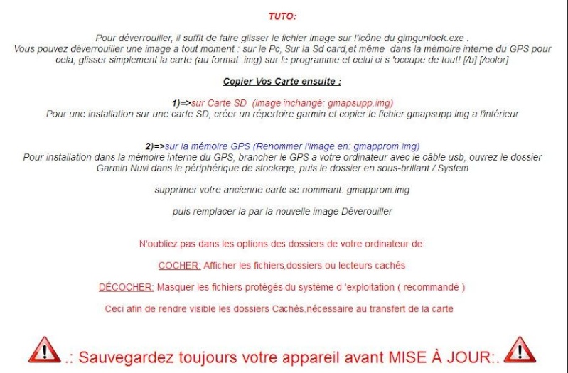 GimgUnlock : un outil pour déverrouiller les cartes Garmin Captu126