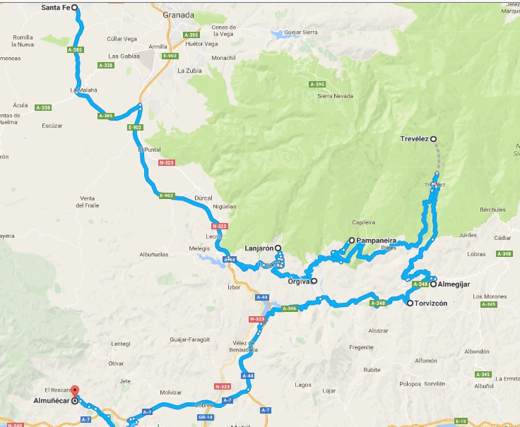 4-6-17 Domingo ruta a las Alpujarra con parada en Almuñécar  Ruta_410