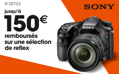 Sony rembourse jusqu'à 150€ sur les reflex SLT-A58, SLT-A65V et SLT-A77V