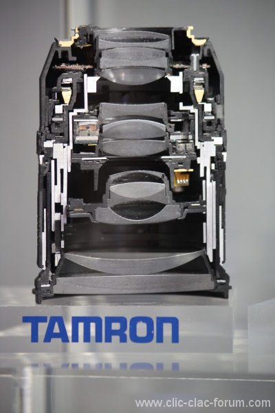 Objectif Tamron ouvert au laser