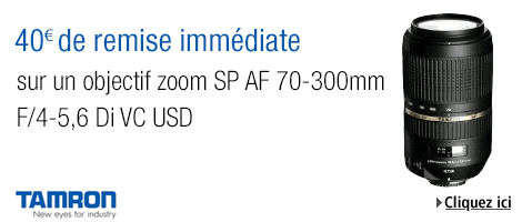 40€ de remise sur l'objectif Tamron SP AF 70-300mm F/4-5,6 Di VC USD sur Amazon