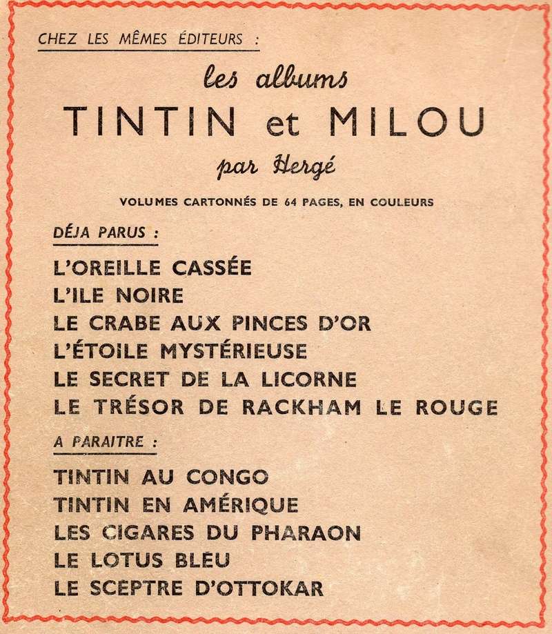 La grande histoire des aventures de Tintin. - Page 18 2plat_20