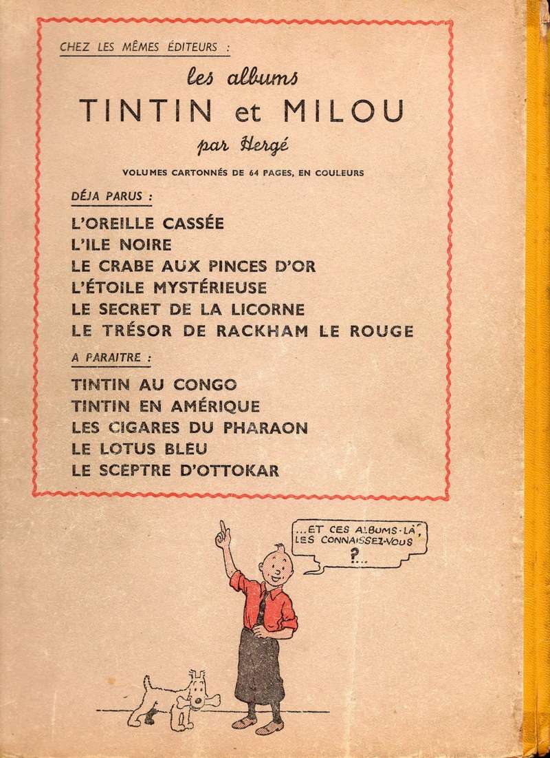 La grande histoire des aventures de Tintin. - Page 19 2plat_25