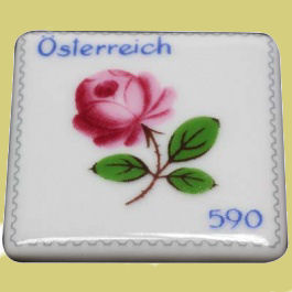 Porzellan Briefmarke Roseee10