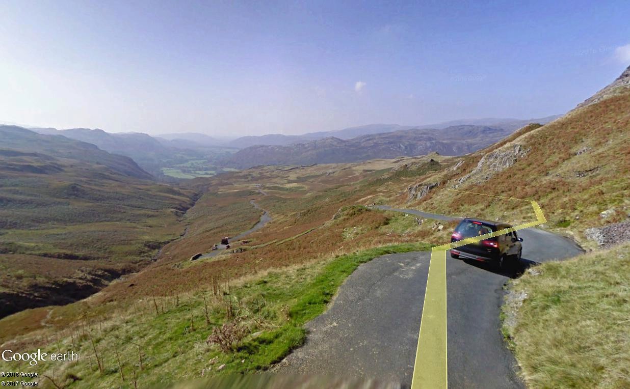 Hardknott Pass (Lake District, Angleterre) : la route la plus raide du Royaume-Uni Paysag11