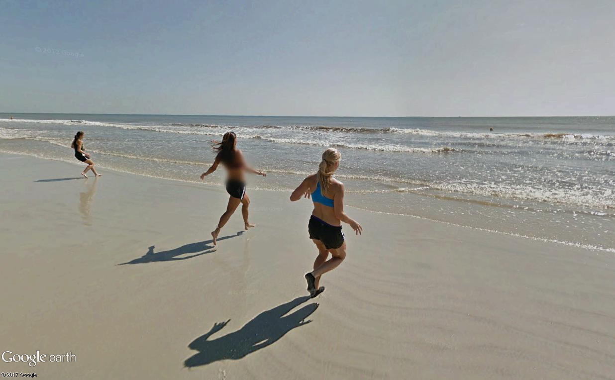 STREET VIEW : course de relais sur la plage d'Atlantic Beach en Floride Relais11