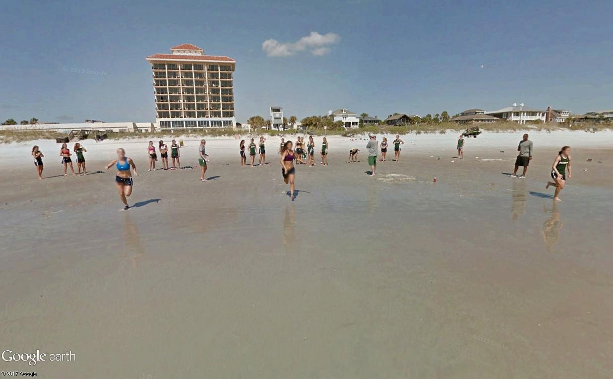 STREET VIEW : course de relais sur la plage d'Atlantic Beach en Floride Relais12