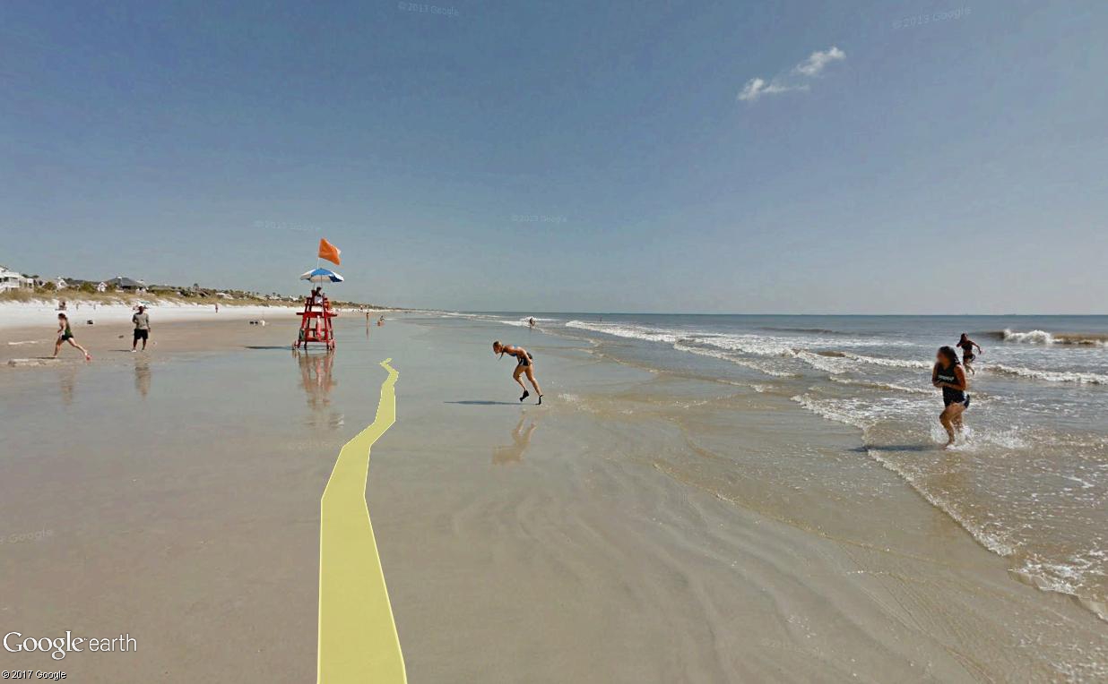 STREET VIEW : course de relais sur la plage d'Atlantic Beach en Floride Relais16