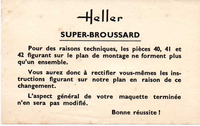 SUPER BROUSSARD 1/75ème Réf RL 6530 00100410