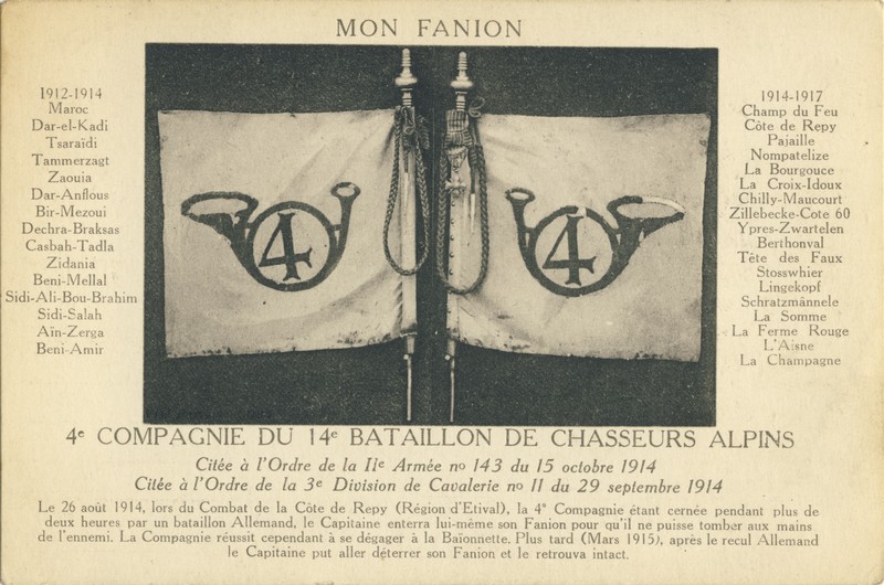 Fanions des bataillons de chasseurs Entra233