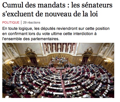 La bonne blague. Cumul des mandats: "les sénateurs s'excluent de nouveau de la loi" La_bel11