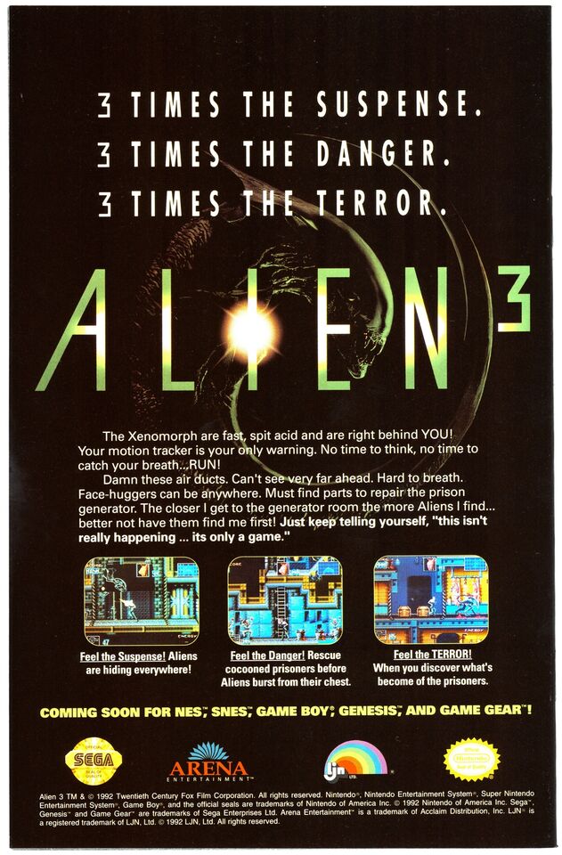 [Test] Alien³ [Mega Drive] S-l96011