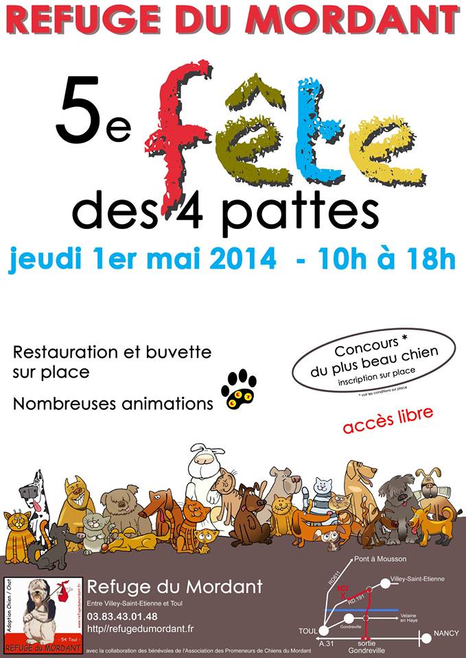 Fête des 4 Pattes 2014 - Refuge du Mordant Affich16