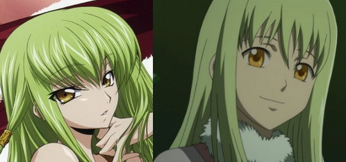 Animelerde grn bakmndan birbirlerine benzer karakterler Untitl23