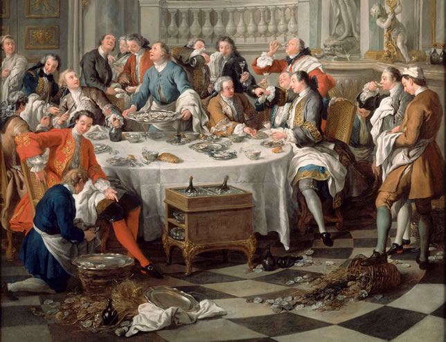 La salle-à-manger et l'art à table au XVIIIe siècle Huitre10