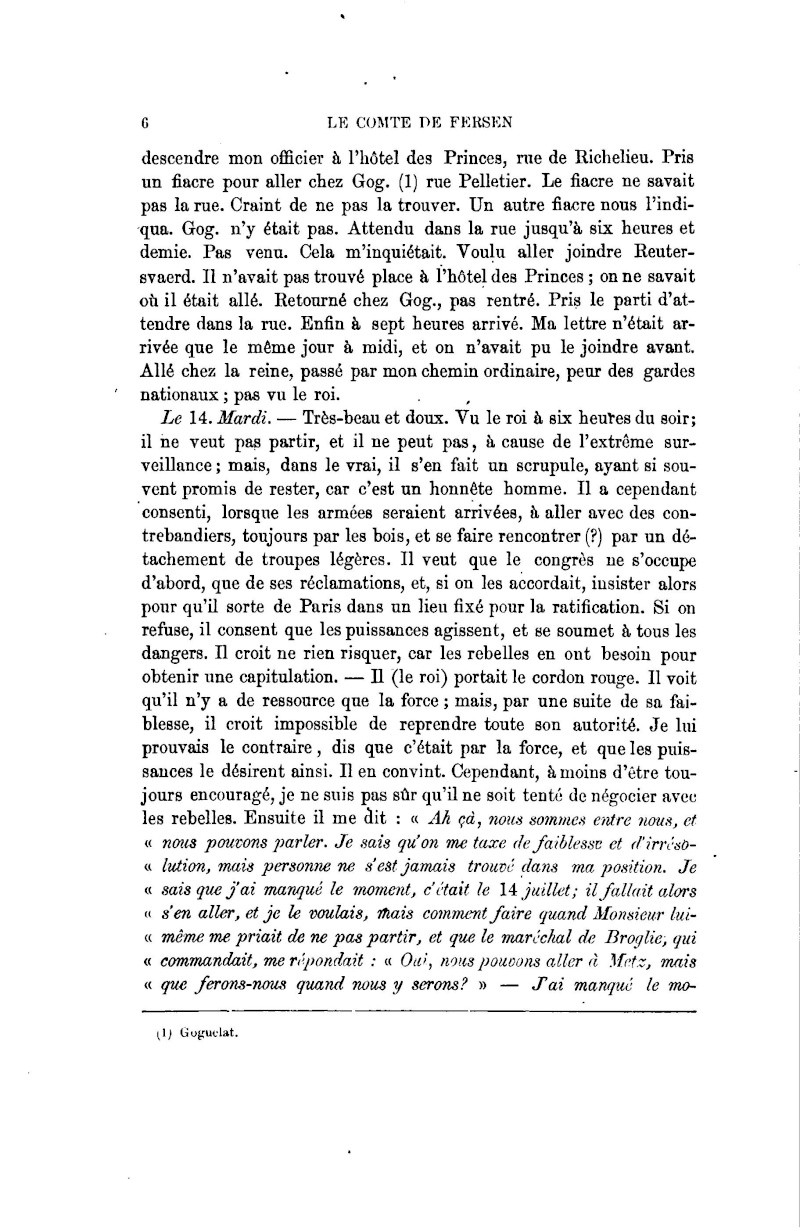 FERSEN - La correspondance de Marie-Antoinette et Fersen : lettres, lettres chiffrées et mots raturés - Page 9 Lecomt10