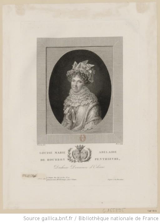 Louise-Marie-Adélaïde Bourbon, mademoiselle de Penthièvre, duchesse de Chartres puis duchesse d'Orléans Pmpmpm10