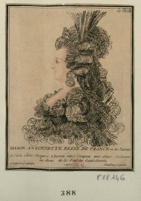 Jean-Joseph Bernard : portraits au trait de plume de Marie-Antoinette et Louis XVI T0000010