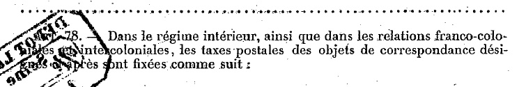 Subtilité tarifaire coloniale ? Art78l10