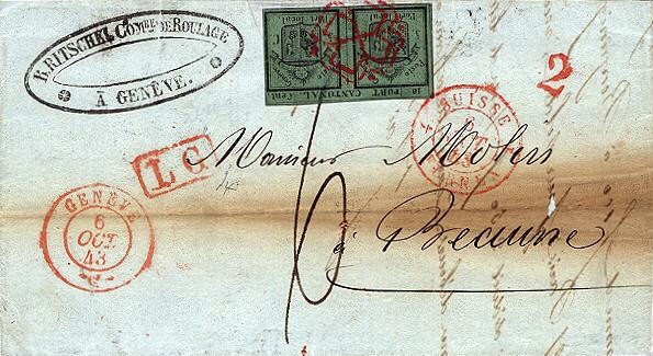 n° 22 20c bleu sur lettre de 1861 ???? Geneve11