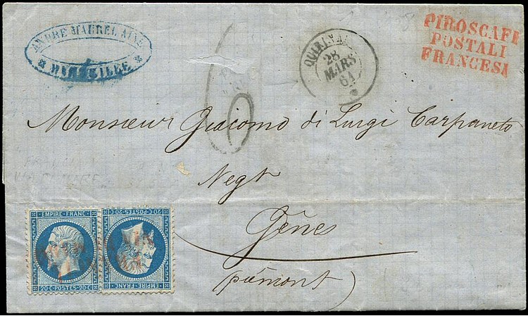 n° 22 20c bleu sur lettre de 1861 ???? Quirin10