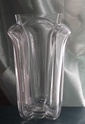 very heavy deco glass/crystal vase Castle10