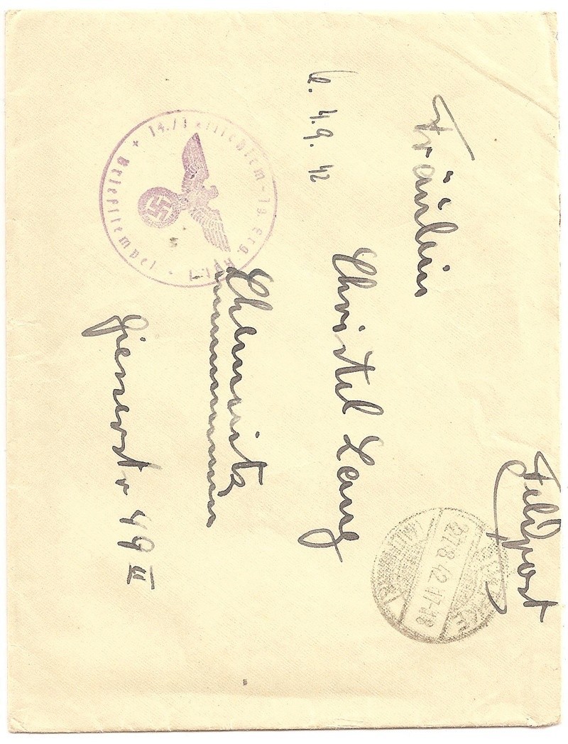 Courrier allemand ww2 Fallschirmjäger ?  Courri13