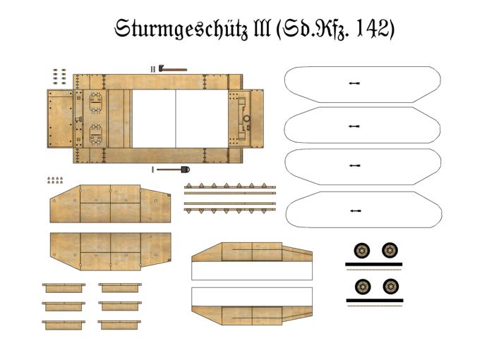 Restaurierung Sturmgeschütz III/ ziemlich alter Bogen von EtB Modell S_311