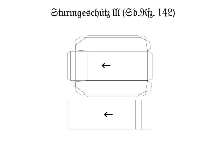 Restaurierung Sturmgeschütz III/ ziemlich alter Bogen von EtB Modell St_510