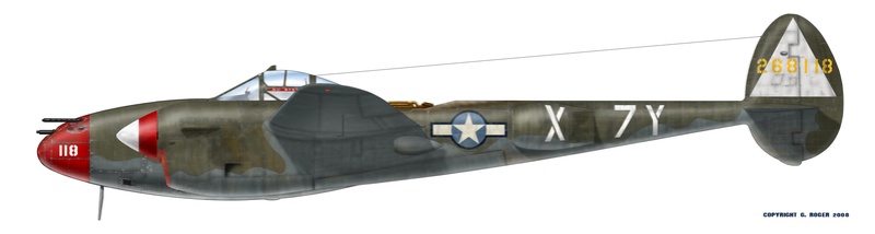 (MONTAGE PROJET AA)P-38 J Lightning 1st Lt. Rolland E.Levey 474th FG/429th FS/9th AF 1/48 Art-us11