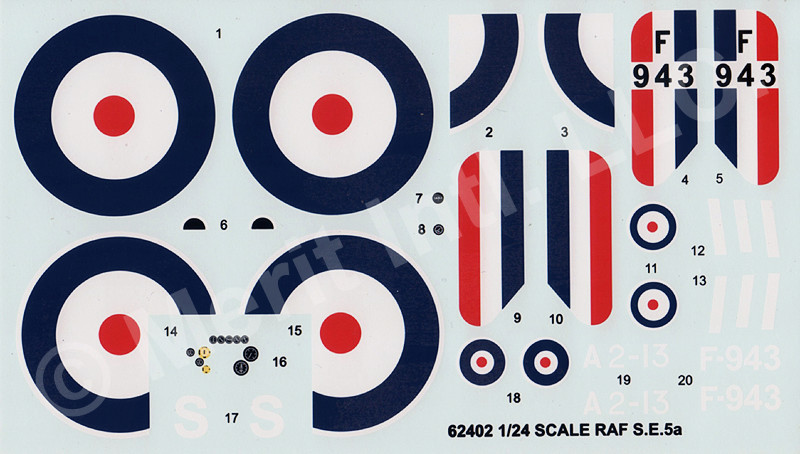 Bausatzvorstellung RAF S.E.5a / Merit, 1:24 Merit_21