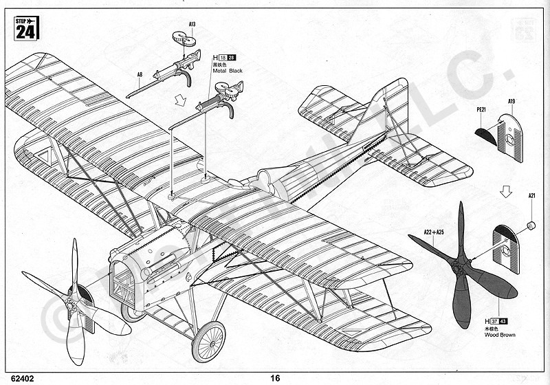 Bausatzvorstellung RAF S.E.5a / Merit, 1:24 Merit_25
