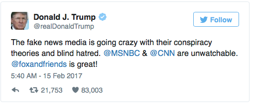 THE MOST IMPORTANT NEWS - TRUMP: "FAKE NEWS MEDIA IS GOING CRAZY WITH THEIR CONSPIRACY THEORIES AND BLIND HATRED" Screen12