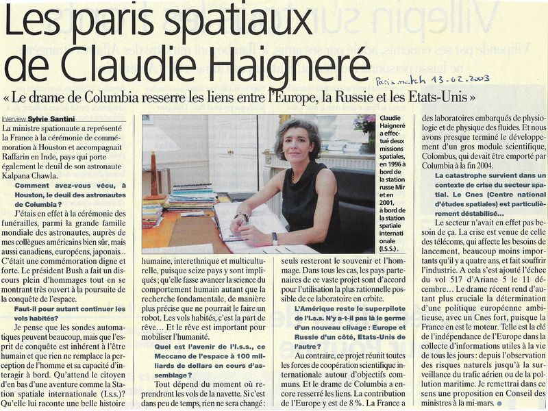 Claudie Haigneré - 1ère Française dans l'espace - Page 2 03021310