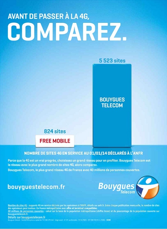 Bouygues Telecom adresse un courrier à Free Mobile : La guerre continue 2014-010